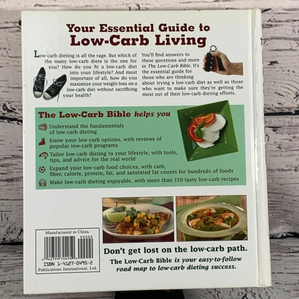 The Low-Carb Bible Diet Book Cookbook 150+ Recipes Atkins South Beach Guide 2003